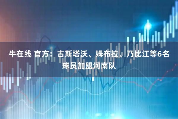 牛在线 官方：古斯塔沃、姆布拉、乃比江等6名球员加盟河南队